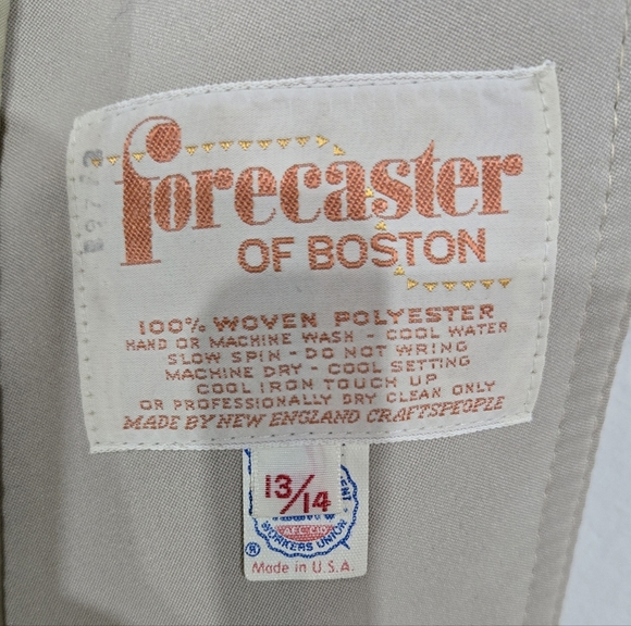 Vintage Forecaster Of Boston Classic Tan Trench Coat Small - Picture 4 of 6